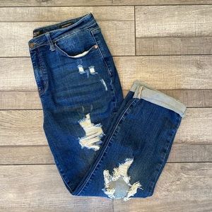 Judy Blue Destroyed Boyfriend Jeans- 15
